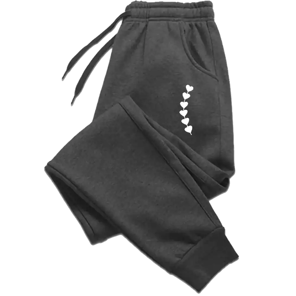 Jogging gris femme avec coupe ajustée et taille élastique