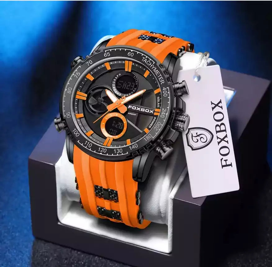 Montre FOXBOX avec affichage de la date et du jour