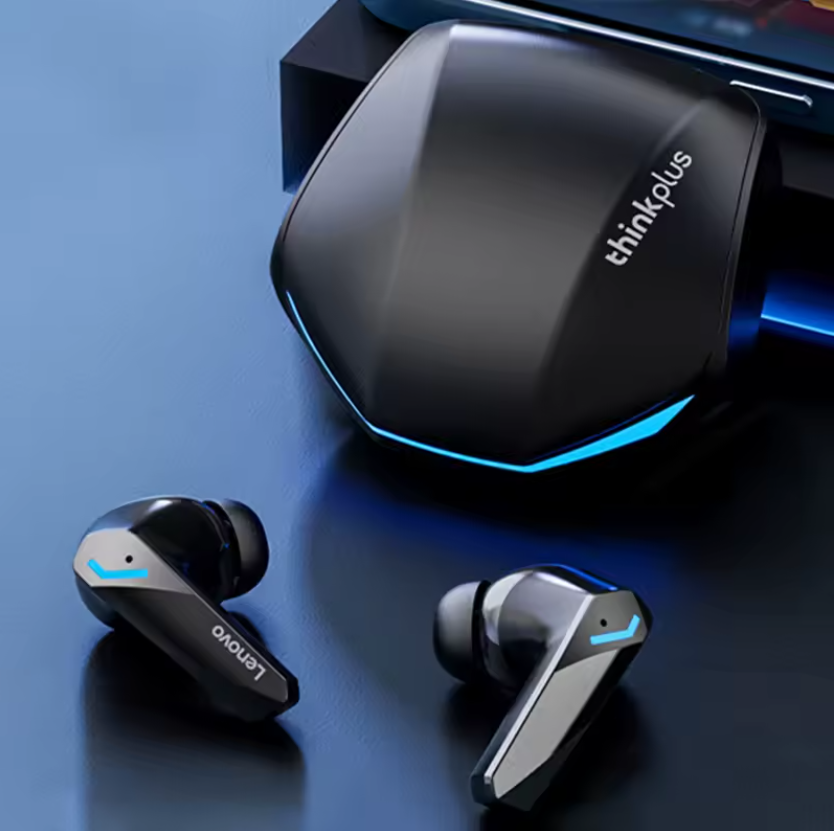 Écouteurs Sans-Fil Lenovo ThinkPlus GM2 Pro — Bluetooth 5.3, Faible Latence jeu, Étui USB-C 350mAh, Autonomie 30h, Réduction Passive de Bruit — Noir / Blanc