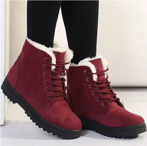 Bottes d’Hiver avec Fourrure Douce et Design Élégant pour Femme