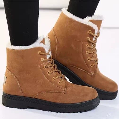 Bottes d’Hiver avec Fourrure Douce et Design Élégant pour Femme