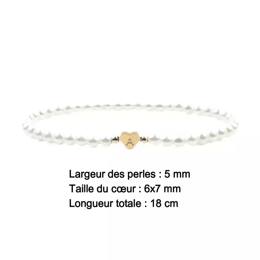 Bracelet personnalisé, idéal pour un cadeau d'anniversaire ou de mariage.