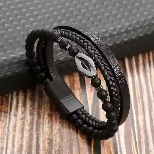 Bracelet homme fait main avec matériaux premium