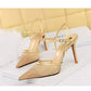 Chaussures de mariage en dentelle khaki or avec talons fins