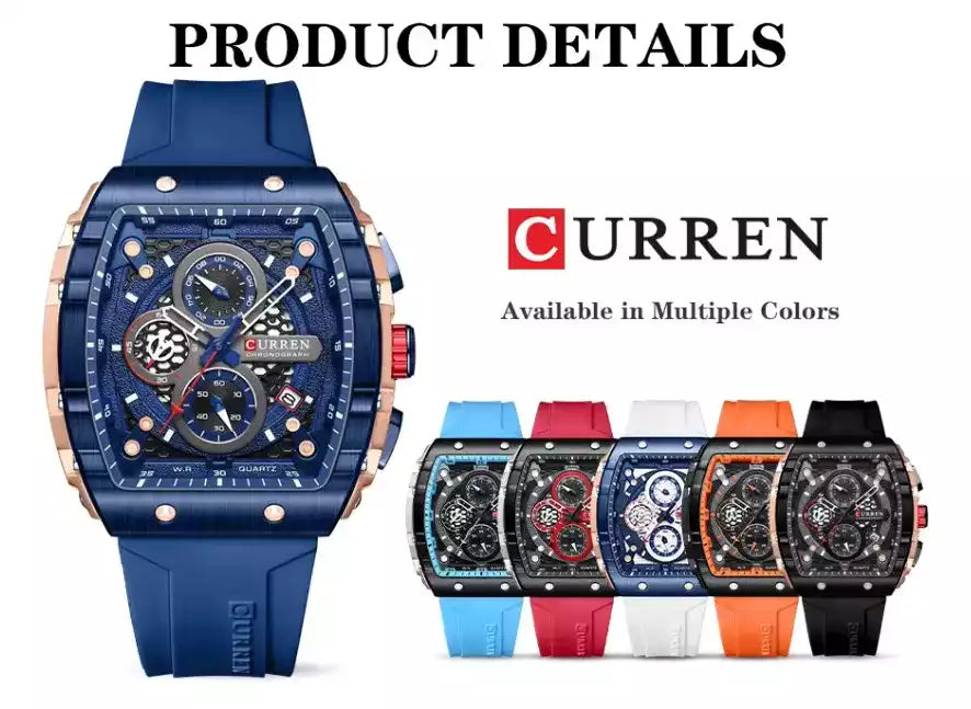 Cadran texturé de la montre CURREN homme