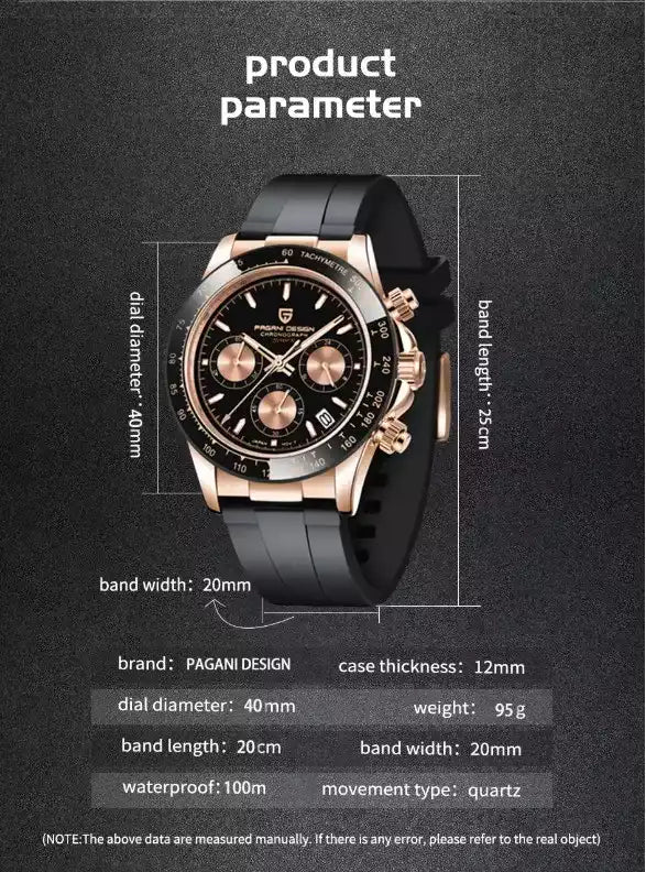 Fermoir déployant sécurisé du bracelet en acier inoxydable de la montre PAGANI.