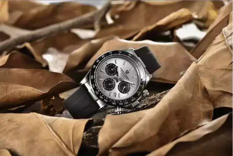 Homme sportif portant la montre PAGANI Chronographe pendant une séance d'entraînement.