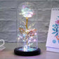 Rose Éternelle LED sous Cloche créant une ambiance romantique