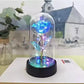 Éclairage LED doux de la Rose Éternelle sous Cloche