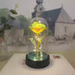 Rose Éternelle LED sous Cloche décorant un salon