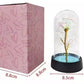 Vue latérale de la Rose Éternelle LED sous Cloche