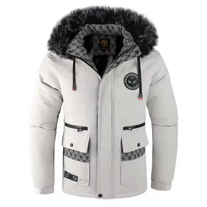 Veste chaude pour homme blanc élégant avec isolation thermique